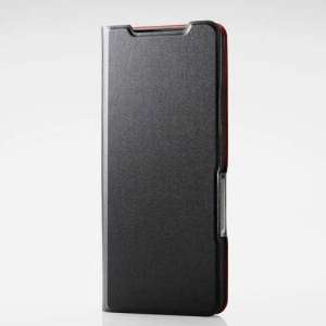 ELECOM edge 50 Pro レザーケース 手帳型 UltraSlim 薄型 磁石付き ブラック PM-R244PLFUBK