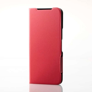 ELECOM らくらくスマートフォン a らくらくスマートフォン Lite(MR01) レザーケース 手帳型 UltraSlim 薄型 磁石付き レッド PM-F243PLFURD