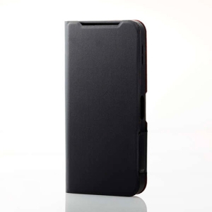 ELECOM AQUOS sense9(SH-53E) レザーケース 手帳型 UltraSlim 薄型 磁石付き ブラック PM-S244PLFUBK
