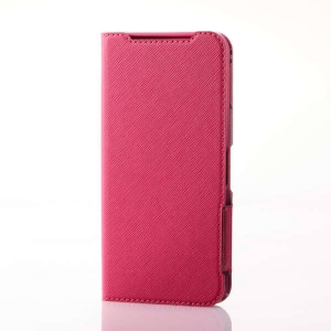 ELECOM AQUOS sense9(SH-53E) レザーケース 手帳型 UltraSlim Flowers 薄型 超軽量 磁石付き ディープピンク PM-S244PLFUJPND