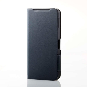 ELECOM AQUOS sense9(SH-53E) レザーケース 手帳型 UltraSlim 薄型 磁石付き ネイビー PM-S244PLFUNV