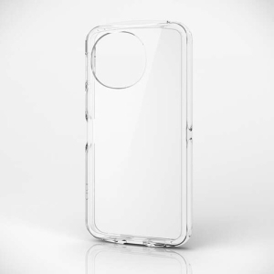 ELECOM AQUOS sense9(SH-53E) ハイブリッドケース TOUGH SLIM LITE オールクリア ストラップシート付属 クリア PM-S244TSLACR