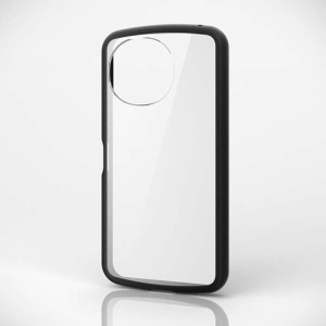 ELECOM AQUOS sense9(SH-53E) ハイブリッドケース TOUGH SLIM LITE フレームカラー 背面クリア ブラック PM-S244TSLFCBK