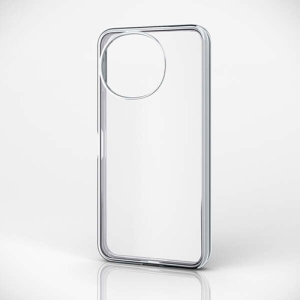 ELECOM AQUOS sense9(SH-53E) ソフトケース メタリック加工 メタリックシルバー PM-S244UCTMSV
