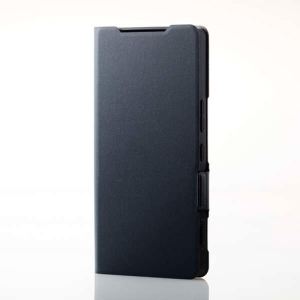 ELECOM AQUOS R9 pro(SH-54E) レザーケース 手帳型 UltraSlim 薄型 磁石付き ネイビー PM-S245PLFUNV