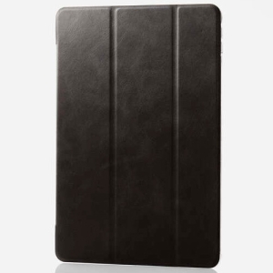 ELECOM iPad 第9・8・7世代 iPad 10.2 2019年モデル フラップケース 背面クリア ブラック TB-A19RWVBKN