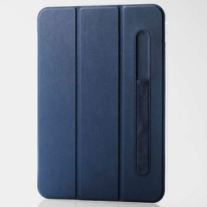 ELECOM iPad 2022 iPad 第10世代 フラップケース ソフトレザー Apple Pencil収納 スリープ対応 ネイビー TB-A22RWVFPNVN