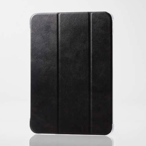 ELECOM 11インチiPad Pro(M4)フラップケース 背面クリア ソフトレザー 2アングル スリープ対応 ブラック TB-A24PMWVBK