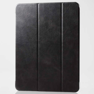 ELECOM 13インチiPad Air(M2)ソフトレザーケース 背面クリア 2アングル スリープ対応 ブラック TB-A24XWVBK