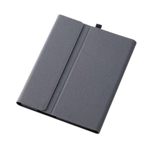 ELECOM Surface Pro9 Pro10 Pro11 ソフトレザーケース フリーアングル タッチペン収納 キーボード対応 グレー TB-MSP9PLF2GY