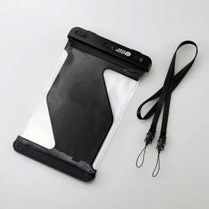 ELECOM タブレット防水ケース IPX8 ボタンの押しやすいサイドフレームレスタイプ ネックストラップ付 7〜8.3inch ブラック タブレット防水ケース IPX8 ボタンの押しやすいサイドフレームレスタイプ ネックストラップ付 7〜8.3inch ブラック TB-WPSR08BK