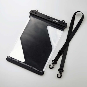 ELECOM タブレット防水ケース IPX8 ボタンの押しやすいサイドフレームレスタイプ ネックストラップ付 8.9〜13inch ブラック タブレット防水ケース IPX8 ボタンの押しやすいサイドフレームレスタイプ ネックストラップ付 8.9〜13inch ブラック TB-WPSR13BK