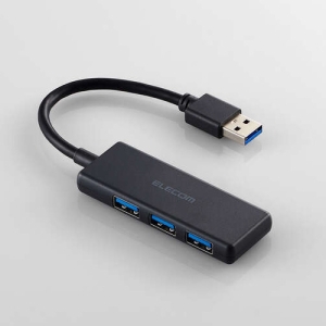 ELECOM USBHUB USB5Gbps バスパワー 3ポート ブラック U3H-H030BK