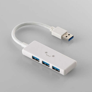 ELECOM USBHUB USB5Gbps バスパワー 3ポート ホワイトフェイス U3H-H030WF