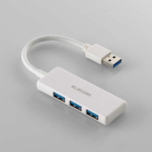 ELECOM USBHUB USB5Gbps バスパワー 3ポート ホワイト U3H-H030WH