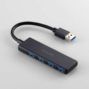 ELECOM USBHUB USB5Gbps バスパワー 4ポート ブラック U3H-H040BK
