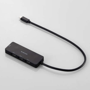 ELECOM USBHUB TypeC バスパワー USB-A×3 HDMI×1 30cm ブラック U3H-MH3006BBK