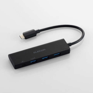 ELECOM USBHUB TypeC 5Gpbs USB-A×3 Type-C-×1 USB PD 100W対応 バスパワー 4ポート ブラック USBHUB TypeC 5Gpbs USB-A×3 Type-C-×1 USB PD 100W対応 バスパワー 4ポート ブラック U3HC-H040PBK
