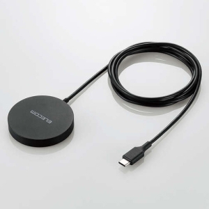 ELECOM マグネットQi2規格対応ワイヤレス充電器 15W 卓上 ブラック W-MA04BK