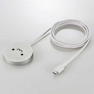 ELECOM マグネットQi2規格対応ワイヤレス充電器 15W 卓上 しろちゃん W-MA04WF
