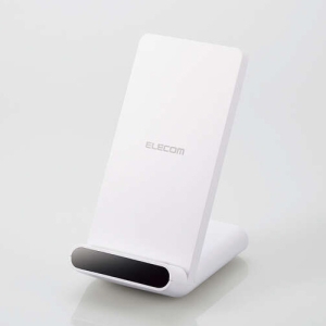 ELECOM Qi規格対応ワイヤレス充電器 5W スタンドタイプ 2枚コイル ホワイト W-QS09WH