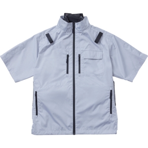 SHOWA ペルチェ付き空調服 COOLFIX PLT2 エアー半袖ブルゾン グレー5L ペルチェ2個入 N25-03SG-5L