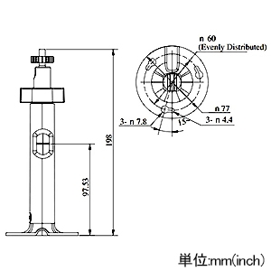 HIKVISION(ハイクビジョン) カメラ用天吊り金具 長さ198mm 最大耐荷重2kg カメラ用天吊り金具 長さ198mm 最大耐荷重2kg DS-1299ZJ 画像2
