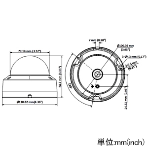 HIKVISION(ハイクビジョン) 耐衝撃単焦点ドームカメラ 2MP マルチ信号 低照度 耐衝撃単焦点ドームカメラ 2MP マルチ信号 低照度 DS-2CE57D3T-VPITF 画像2