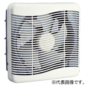 高須産業 居間用換気扇 壁面取付インテリアタイプ 連動式シャッター(排気) 羽根径25cm 開口寸法300mm角 引きひもスイッチ付 電源コードプラグ0.7m付 ホワイト TS-250W