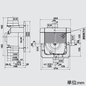 高須産業 天井埋込型換気扇 3室同時換気 標準タイプ 格子パネルタイプ 24時間換気対応 強弱風量切替 排気式 パイプ径φ100mm 開口寸法225〜240mm角 副吸込口グリル 2個付 天井埋込型換気扇 3室同時換気 標準タイプ 格子パネルタイプ 24時間換気対応 強弱風量切替 排気式 パイプ径φ100mm 開口寸法225〜240mm角 副吸込口グリル 2個付 TK-225R3L 画像2