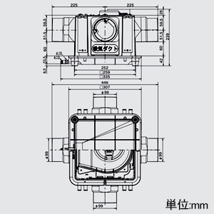 高須産業 天井埋込型換気扇 3方向中間ダクトファン 1〜3室同時換気 天井埋込・床置兼用タイプ 24時間換気対応 強弱風量切替 排気式 パイプ径φ100mm 電源コード1m付 天井埋込型換気扇 3方向中間ダクトファン 1〜3室同時換気 天井埋込・床置兼用タイプ 24時間換気対応 強弱風量切替 排気式 パイプ径φ100mm 電源コード1m付 TK-265T3L 画像3