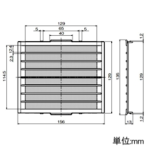 高須産業 φ100mmパイプ用ファン 格子パネルタイプ専用フィルター PFS2-100AF用 φ100mmパイプ用ファン 格子パネルタイプ専用フィルター PFS2-100AF用 F-100PFS2 画像2