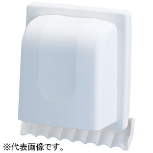 高須産業 パイプフード 給気・排気兼用 樹脂製(耐候性樹脂) 適合パイプφ100mm 水切り板付 ホワイト WP-100W