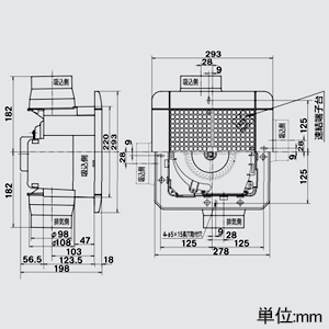 高須産業 【受注生産品】天井埋込型換気扇 2室同時換気 低風量タイプ 格子パネルタイプ 24時間換気対応 強弱風量切替 排気式 パイプ径φ100mm 開口寸法225〜240mm角 副吸込口グリル 1個付 【受注生産品】天井埋込型換気扇 2室同時換気 低風量タイプ 格子パネルタイプ 24時間換気対応 強弱風量切替 排気式 パイプ径φ100mm 開口寸法225〜240mm角 副吸込口グリル 1個付 TK-225R2L1 画像2