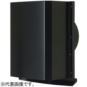 高須産業 角形パイプフード 給気専用 適合パイプφ100mm 水切り板・防虫アミ・防火ダンパー付 ブラック GFP-100MD72-K