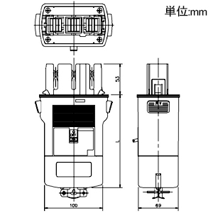 パナソニック 【受注生産品】ブレーカ付ターミナルプラグ コンパクトタイプ ファクトライン400 3P・60A・200V 【受注生産品】ブレーカ付ターミナルプラグ コンパクトタイプ ファクトライン400 3P・60A・200V DH2886K2 画像2