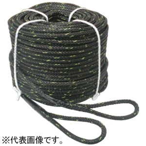 プロメイト 超高分子量ポリエチレンロープ 両端アイ加工 φ12×100m R-1210BK
