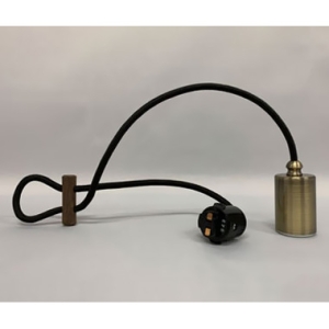 後藤照明 【受注生産品】ペンダントライト 電球専用ローカン吊器具 電球別売 E26口金 ダクトプラグ付 コード長40cm 真鍮ブロンズ鍍金 GLF-0300BR-40DP