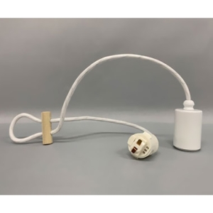 後藤照明 【受注生産品】ペンダントライト 電球専用ローカン吊器具 電球別売 E26口金 ダクトプラグ付 コード長40cm 白塗装 GLF-0300WH-40DP