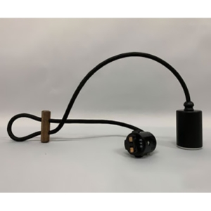 後藤照明 【受注生産品】ペンダントライト 電球専用ローカン吊器具 電球別売 E26口金 ダクトプラグ付 コード長40cm 黒塗装 GLF-0300BK-40DP
