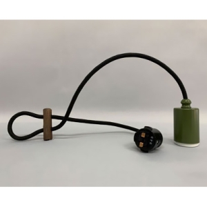 後藤照明 【受注生産品】ペンダントライト 電球専用ローカン吊器具 電球別売 E26口金 ダクトプラグ付 コード長40cm 緑塗装 GLF-0300GR-40DP