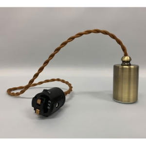 後藤照明 【受注生産品】ペンダントライト 電球専用ネジリローカン吊具 電球別売 E26口金 ダクトプラグ付 コード長55cm 真鍮ブロンズ鍍金 GLF-0301BR-55DP