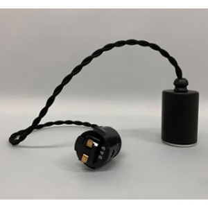後藤照明 【受注生産品】ペンダントライト 電球専用ネジリローカン吊具 電球別売 E26口金 ダクトプラグ付 コード長55cm 黒塗装 GLF-0301BK-55DP