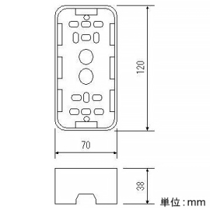 フソー化成 モール用コンセントスイッチボックス 1ヶ用 ブラウン モール用コンセントスイッチボックス 1ヶ用 ブラウン FCB-1BR 画像2