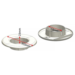 フソー化成 割れ式キャップ 内径φ58mm ツバ部外径φ110mm 割れ式キャップ 内径φ58mm ツバ部外径φ110mm FWC-65 画像2