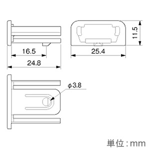 マサル工業 差込エンド 3号 グレー 《屋外用オプトモール&reg;付属品》 差込エンド 3号 グレー 《屋外用オプトモール&reg;付属品》 OFMSE31 画像2
