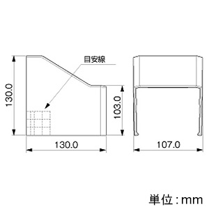 マサル工業 コンビネーション 4号100型 ホワイト 《エムケーダクト&reg;付属品》 コンビネーション 4号100型 ホワイト 《エムケーダクト&reg;付属品》 MDCB4102 画像2