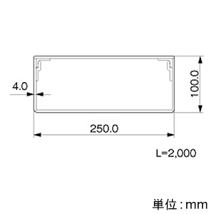 マサル工業 【受注生産品】エルダクト 2510型 長さ2m ミルキーホワイト 【受注生産品】エルダクト 2510型 長さ2m ミルキーホワイト LD223 画像2