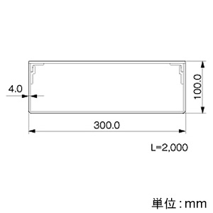 マサル工業 【受注生産品】エルダクト 3010型 長さ2m ミルキーホワイト 【受注生産品】エルダクト 3010型 長さ2m ミルキーホワイト LD323 画像2