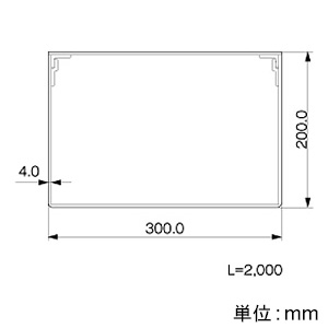 マサル工業 【受注生産品】エルダクト 3020型 長さ2m ホワイト 【受注生産品】エルダクト 3020型 長さ2m ホワイト LD342 画像2